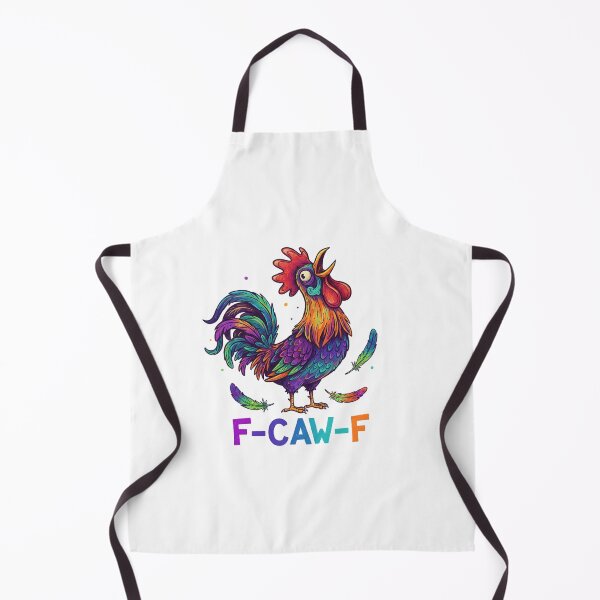 Aperçu de l'œuvre Funny Rooster Crowing F-CAW-F Cartoon Chicken Design créée et vendue par Merchifyme2000.