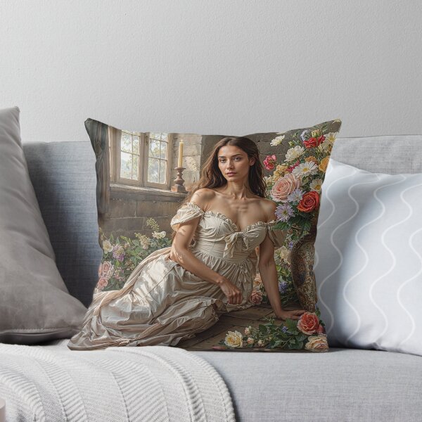 Item preview, Elegant Woman in Vintage Floral Interior designed and sold by NIVEX.