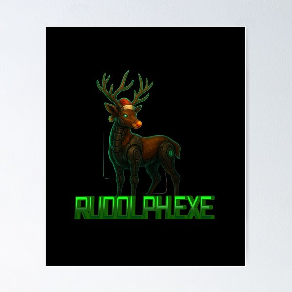 Item preview, Cyber Reindeer Xmas – Futuristic Robot Deer Christmas Design designed and sold by Kotalo.