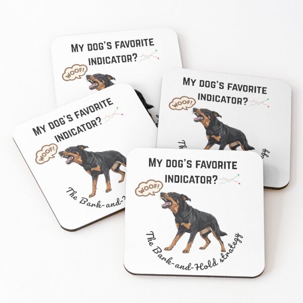 Item preview, Bark-and-Hold Strategy – Funny Trader Dog Quote designed and sold by Kovrika.