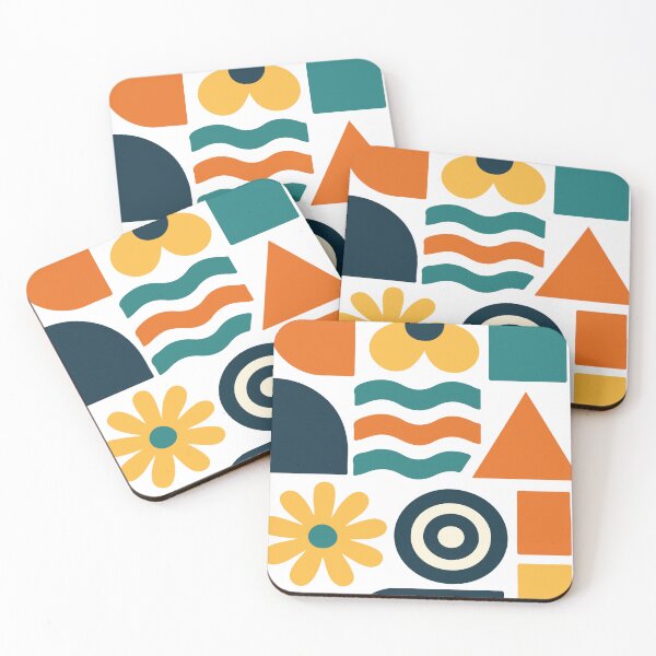 Item preview, Geometric Retro Floral Pattern designed and sold by SoftAsaGrap.