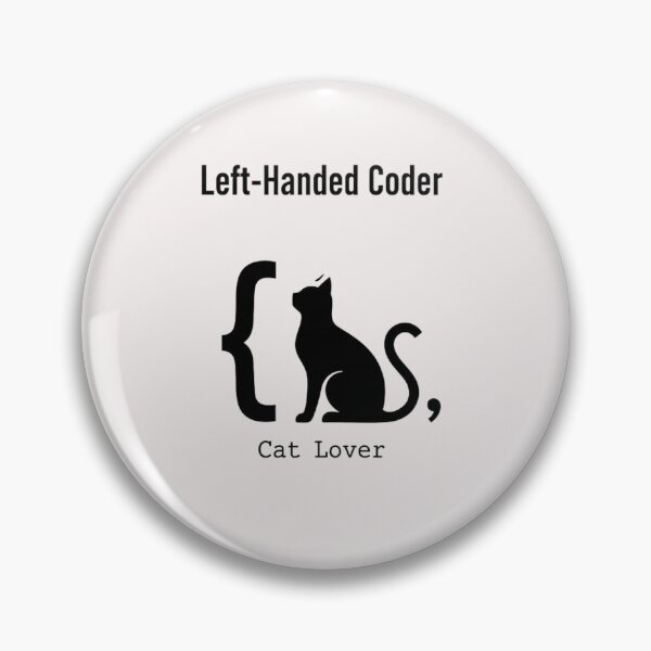Item preview, Left-Handed Coder Cat Lover – Purr-fect Programmer Tee designed and sold by WittyHolidayPrints – Retro Meme Tees.