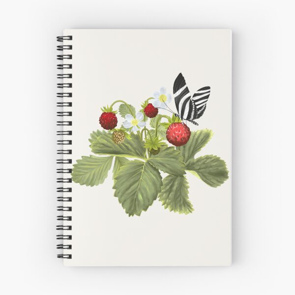 Item preview, Wild Strawberries and Heliconius Charithonia Butterfly designed and sold by Art_By_Wing.