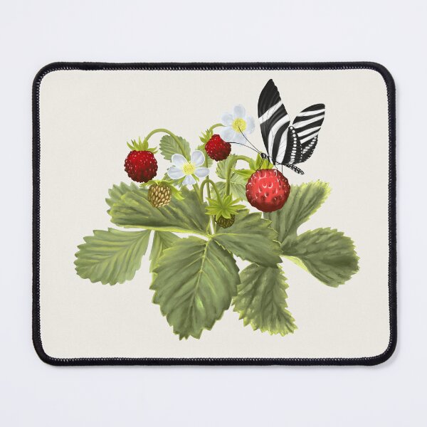 Item preview, Wild Strawberries and Heliconius Charithonia Butterfly designed and sold by Art_By_Wing.