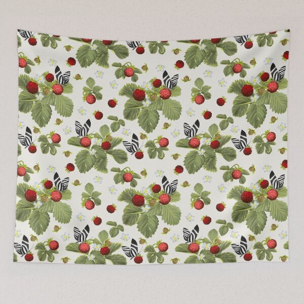 Item preview, Wild Strawberries and Heliconius Charithonia Butterfly designed and sold by Art_By_Wing.