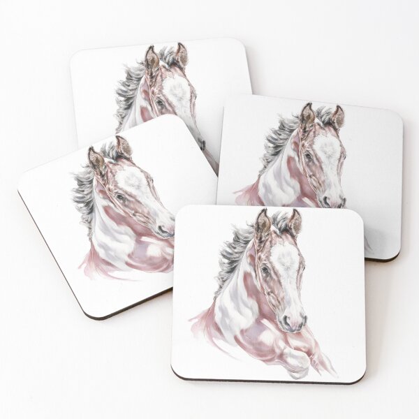 Item preview, White mystical horse illustration graceful artwork designed and sold by olenapetol.