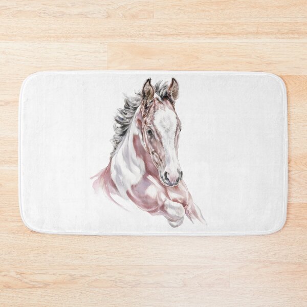 Item preview, White mystical horse illustration graceful artwork designed and sold by olenapetol.