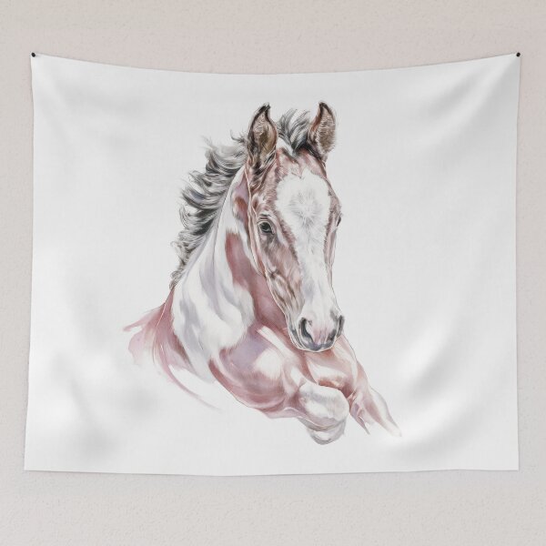 Item preview, White mystical horse illustration graceful artwork designed and sold by olenapetol.