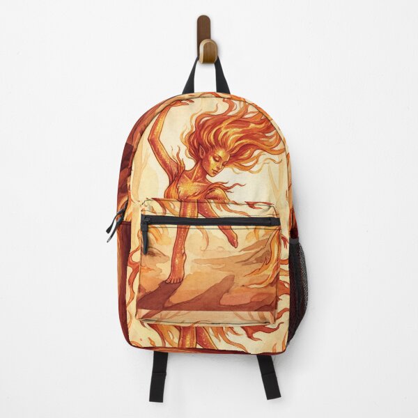 Item preview, Fire Fairy Radiant Ember creature of folklore watercolor artwork illustration designed and sold by Vintage Designs +.