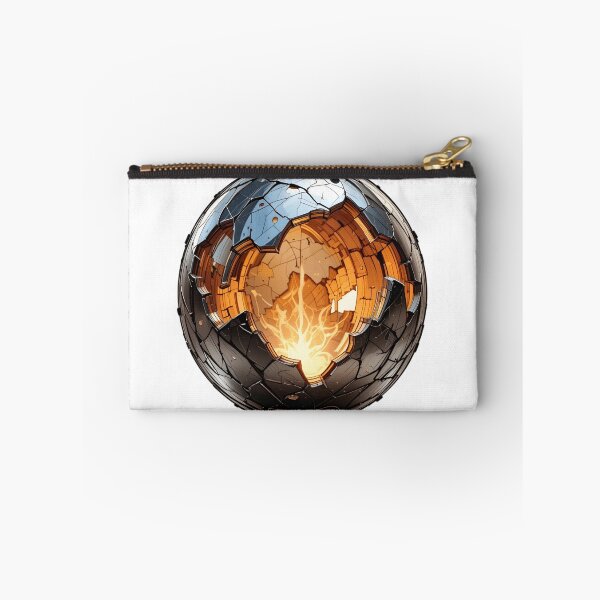 Item preview, Molten Core Sphere – Cracked Metal Fire Orb Sticker designed and sold by Creative88Art.