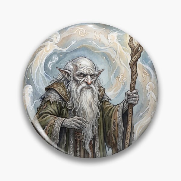 Item preview, Elder Hobgoblin Wisdom creature of folklore watercolor artwork illustration designed and sold by Vintage Designs +.