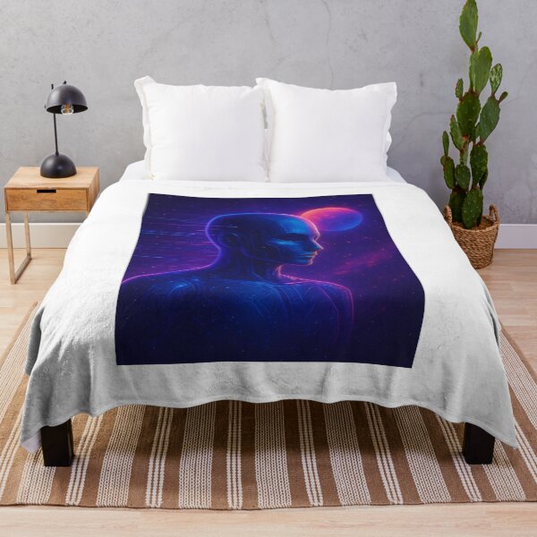 Item preview, Neon Cyber Astronaut – Futuristic Sci-Fi Digital Art designed and sold by ExquisiteShop22.
