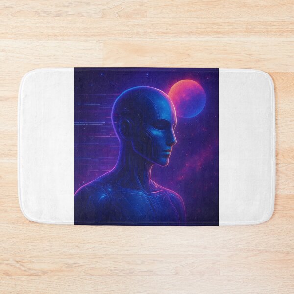 Item preview, Neon Cyber Astronaut – Futuristic Sci-Fi Digital Art designed and sold by ExquisiteShop22.