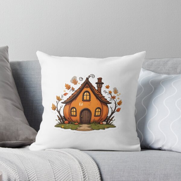 Item preview, Pumpkin Cottage – Cute Autumn Fairy House Sticker designed and sold by Creative88Art.