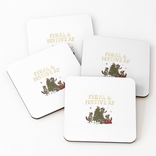 Item preview, Feral & Festive AF Raccoon - Funny Raccoon Christmas Tree Costume – Peace & Party Classic T-Shirt designed and sold by inkfluenceart.
