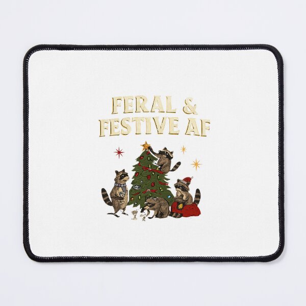 Item preview, Feral & Festive AF Raccoon - Funny Raccoon Christmas Tree Costume – Peace & Party Classic T-Shirt designed and sold by inkfluenceart.