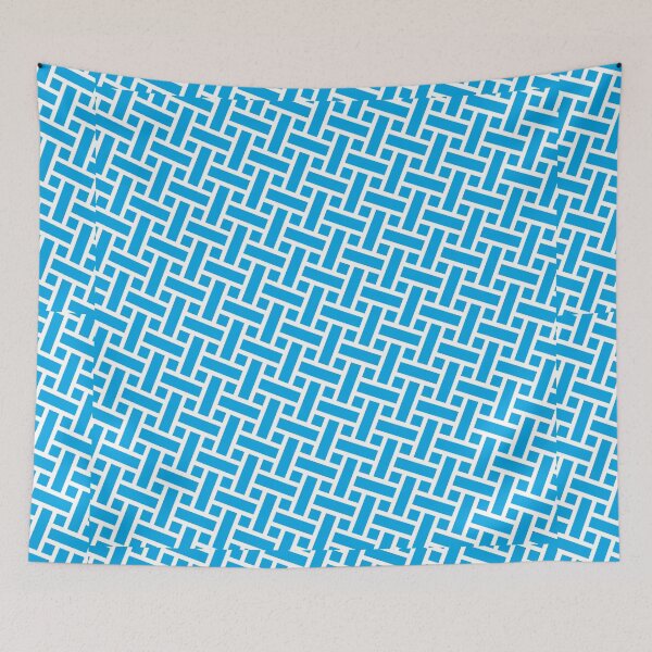 Item preview, Beautiful  Blue Brick Herringbone Pattern - Interlocking - Cute Abstract Geometric designed and sold by RoyalStarsPatts.