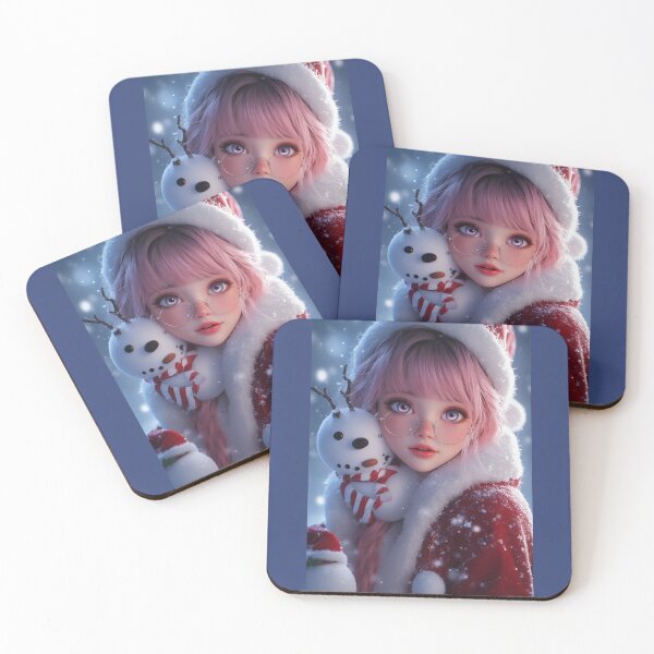 Item preview, Christmas girl with a peculiar snowman designed and sold by ArtsJulian.