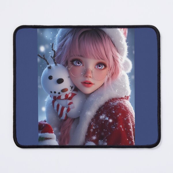 Item preview, Chica navideña con un peculiar muñeco de nieve designed and sold by ArtsJulian.