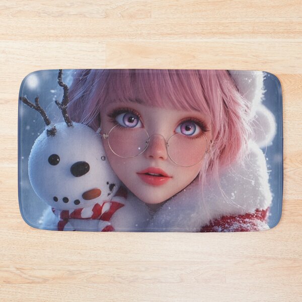 Item preview, Christmas girl with a peculiar snowman designed and sold by ArtsJulian.