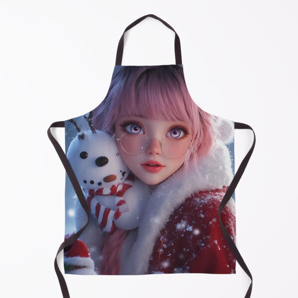 Item preview, Chica navideña con un peculiar muñeco de nieve designed and sold by ArtsJulian.