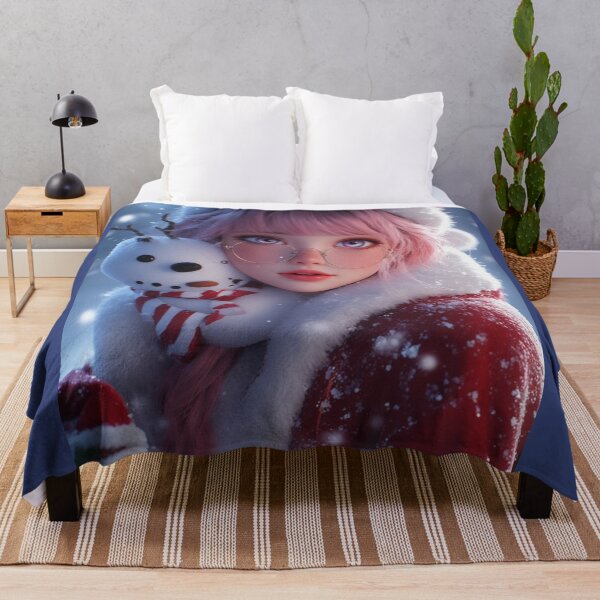 Item preview, Christmas girl with a peculiar snowman designed and sold by ArtsJulian.