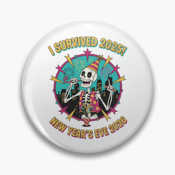 Item preview, I Survived 2025 New Year's Eve 2026 Skeleton Party designed and sold by LuminOrb.