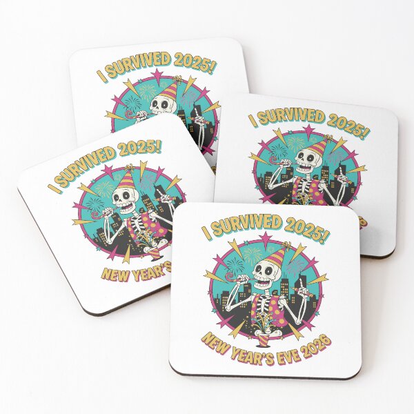 Item preview, I Survived 2025 New Year's Eve 2026 Skeleton Party designed and sold by LuminOrb.