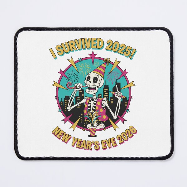 Item preview, I Survived 2025 New Year's Eve 2026 Skeleton Party designed and sold by LuminOrb.