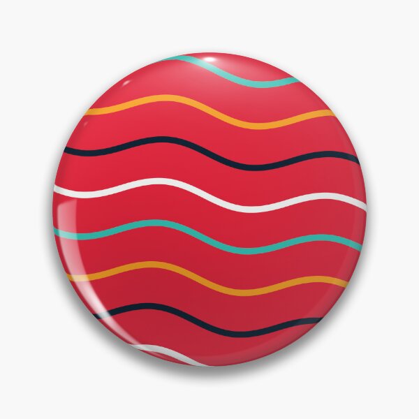 Item preview, Beautiful Red Wavy Line Stripes Pattern - Cute Abstract Geometric designed and sold by RoyalStarsPatts.