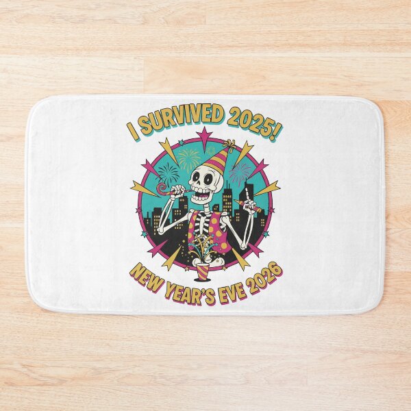 Item preview, I Survived 2025 New Year's Eve 2026 Skeleton Party designed and sold by LuminOrb.