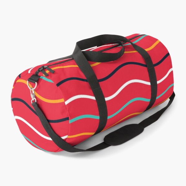 Item preview, Beautiful Red Wavy Line Stripes Pattern - Cute Abstract Geometric designed and sold by RoyalStarsPatts.