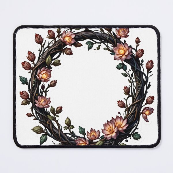 Item preview, Floral Lotus Wreath – Elegant Botanical Circle Sticker designed and sold by Creative88Art.