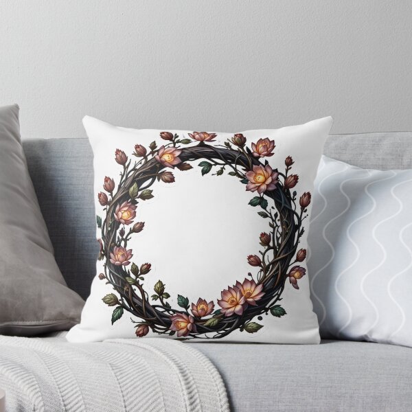 Item preview, Floral Lotus Wreath – Elegant Botanical Circle Sticker designed and sold by Creative88Art.