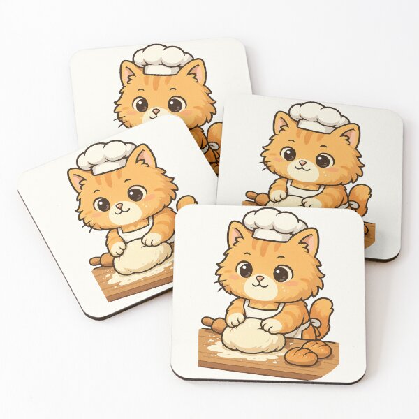 Item preview, Cute Baker Cat | Kneading Dough Kitten designed and sold by HoopeStylee.