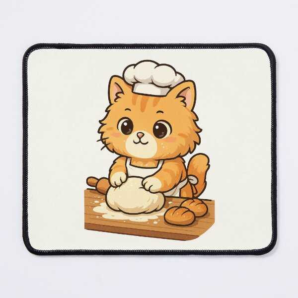 Item preview, Cute Baker Cat | Kneading Dough Kitten designed and sold by HoopeStylee.