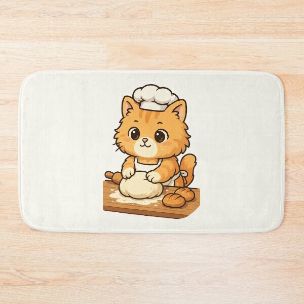 Item preview, Cute Baker Cat | Kneading Dough Kitten designed and sold by HoopeStylee.