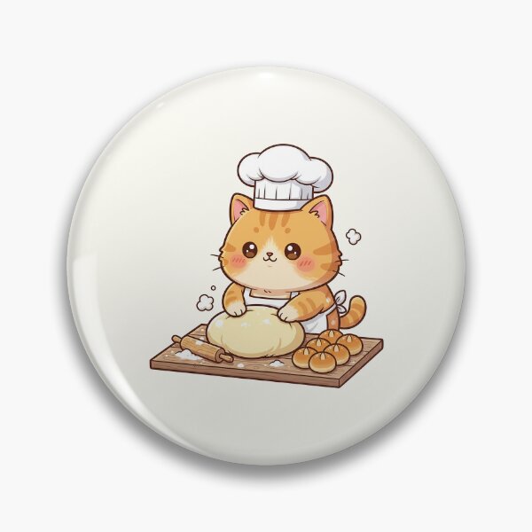 Item preview, Cute Baker Cat | Kneading Dough Kitten designed and sold by HoopeStylee.