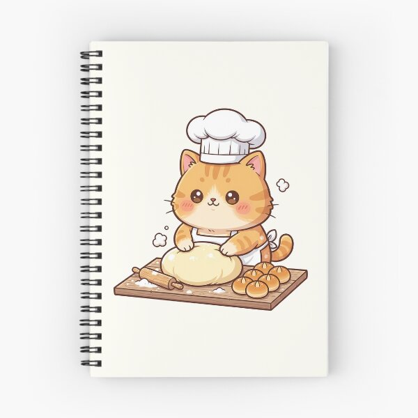 Item preview, Cute Baker Cat | Kneading Dough Kitten designed and sold by HoopeStylee.