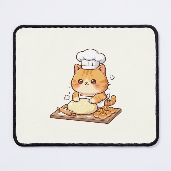 Item preview, Cute Baker Cat | Kneading Dough Kitten designed and sold by HoopeStylee.