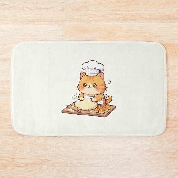 Item preview, Cute Baker Cat | Kneading Dough Kitten designed and sold by HoopeStylee.