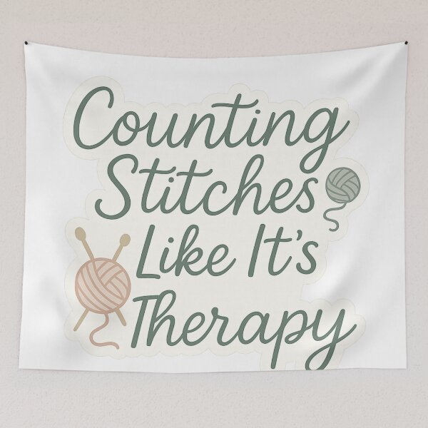 Item preview, Counting stitches like it's therapy  designed and sold by Iail Ioa.
