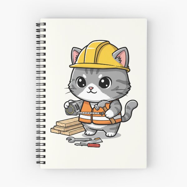 Item preview, Cute Builder Cat | Hard Hat Constructor Kitten designed and sold by HoopeStylee.