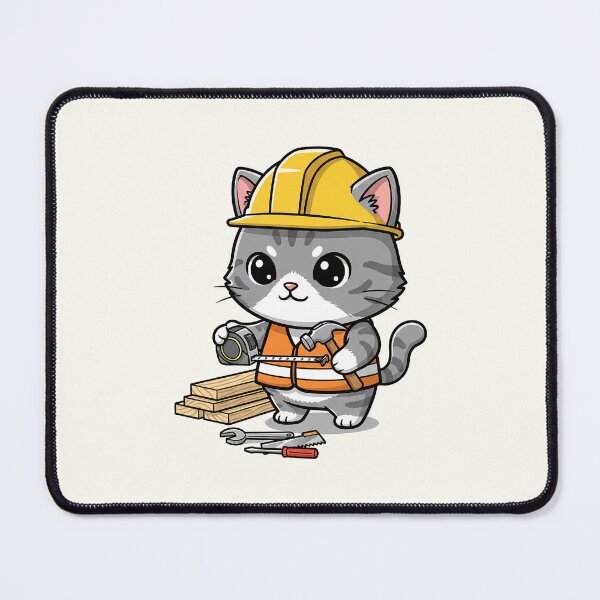 Item preview, Cute Builder Cat | Hard Hat Constructor Kitten designed and sold by HoopeStylee.