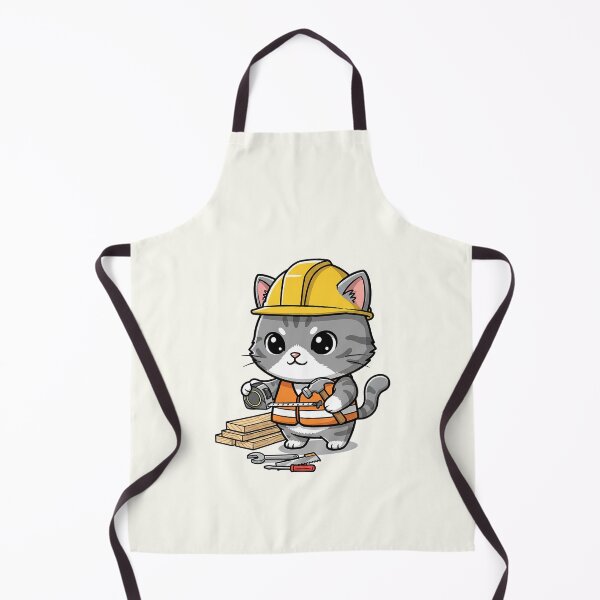 Item preview, Cute Builder Cat | Hard Hat Constructor Kitten designed and sold by HoopeStylee.