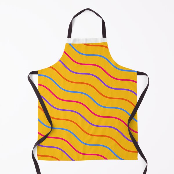Item preview, Cute Yellow Pattern Vertical Stripes- Wavy Checker - Cute designed and sold by RoyalStarsPatts.