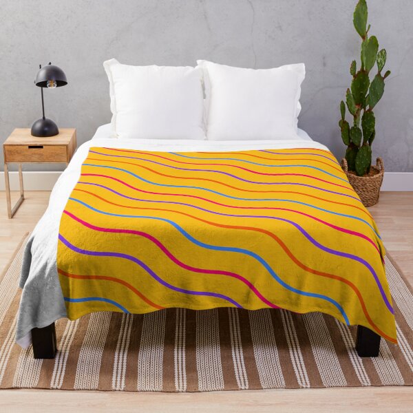 Item preview, Cute Yellow Pattern Vertical Stripes- Wavy Checker - Cute designed and sold by RoyalStarsPatts.