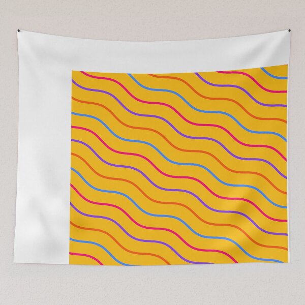 Item preview, Cute Yellow Pattern Vertical Stripes- Wavy Checker - Cute designed and sold by RoyalStarsPatts.