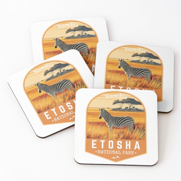 Item preview, Etosha National Park in Namibia, Retro Travel Art Emblem designed and sold by MaateoDesign.