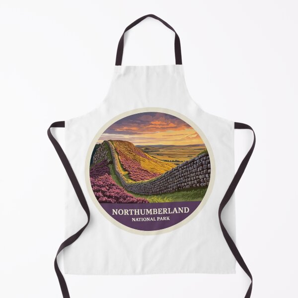 Item preview, Northumberland Hadrian's Wall Purple Heather Sunset Vintage   Travel Poster National Park designed and sold by Blurbean.